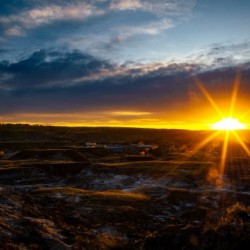 Yellow Sunset over Drumheller Hi Res   A3